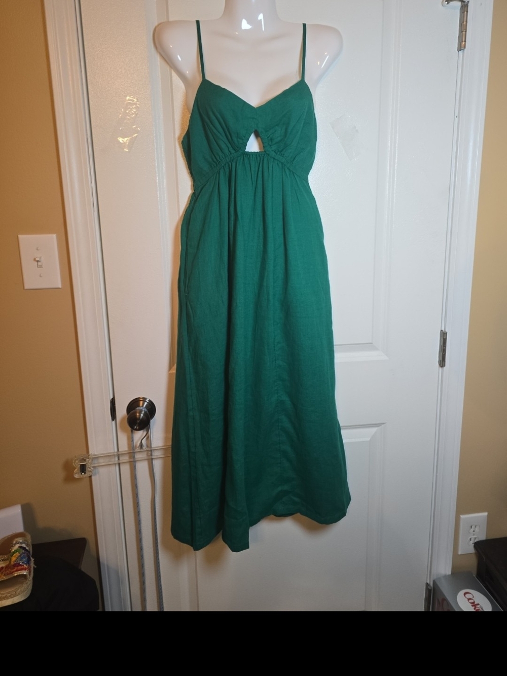 The Drop Maci smocked midi dress XXS